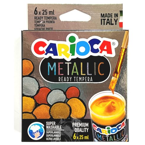 32- Tempera Carioca 6 darabos 25 ml. Metál - KO026