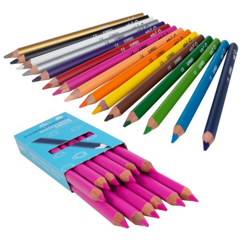 26- Edu3 háromszögletű Jumbo színes ceruza 20 különböző színben