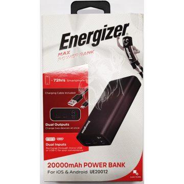 30- Energizer MAX Power Bank 20000 mAh