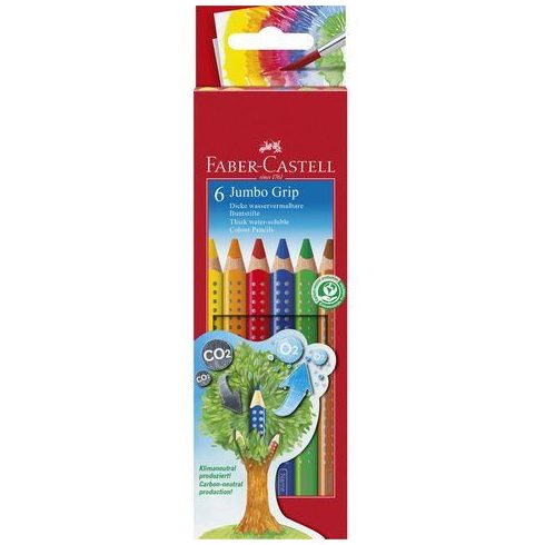 18 - Színes ceruza Faber-Castell 6 darabos Grip Jumbo - 110906