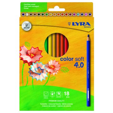 26- Színes ceruza Lyra 18 darabos Color Soft 4.0 - 2421180