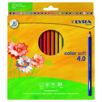 26- Színes ceruza Lyra 24 darabos Color Soft 4.0 - 2421240