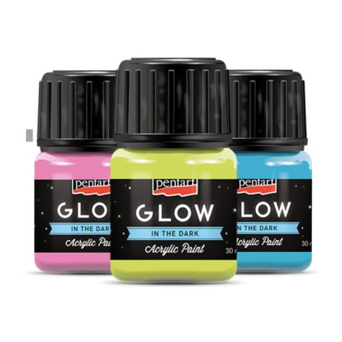 31- Akrilfesték Pentart 30 ml Glow sötétben világító - 8 színben