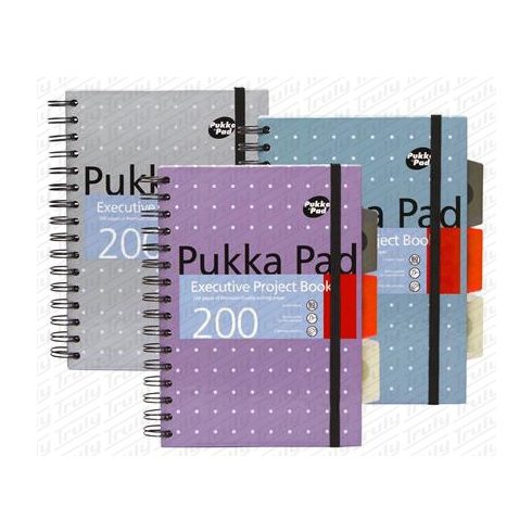 R- Füzet Pukka Pad kemény fedeles, metál, 100 lapos, A5