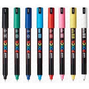 20- Dekormarker Uni Posca PC-1MR tűhegyű - 22 színben