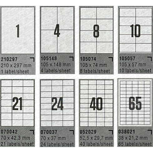 R- Etikett cimke A/4 100 darabos Office Delight